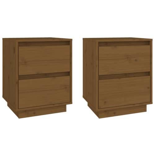 Noćni ormarići 2 kom boja meda 40x35x50 cm od masivne borovine - boja meda 2 Cijena