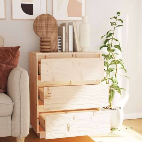 Komoda 60 x 34 x 75 cm od masivne borovine - Prirodna 1 Cijena