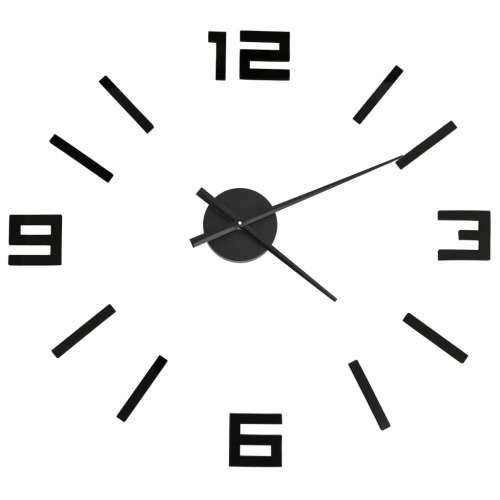 325156 3D Wall Clock Modern Design Black 100 cm XXL - Crna Cijena