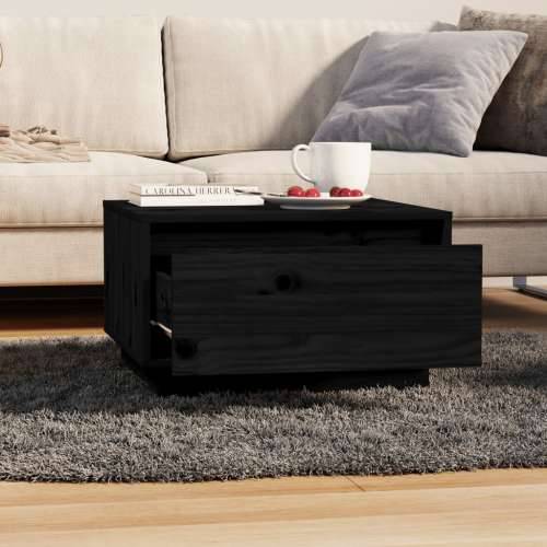 Stolić za kavu crni 55 x 56 x 32 cm od masivne borovine - Crna 1 Cijena