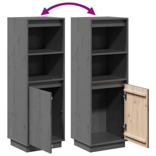 Visoka komoda siva 37 x 34 x 110 cm od masivne borovine Siva 1 Cijena