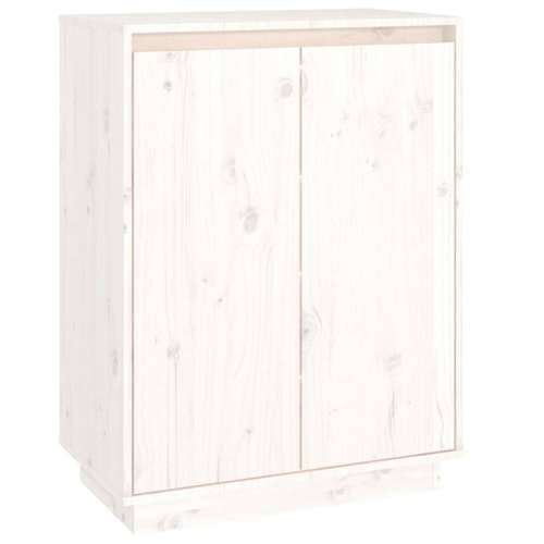 Ormarić za cipele bijeli 60 x 35 x 80 cm od masivne borovine - Bijela 1 Cijena