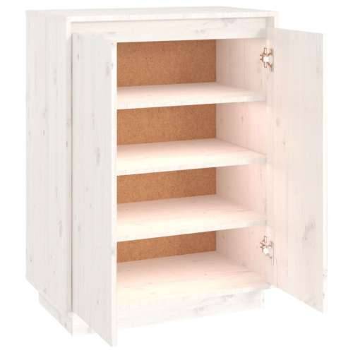 Ormarić za cipele bijeli 60 x 35 x 80 cm od masivne borovine - Bijela 1 Cijena