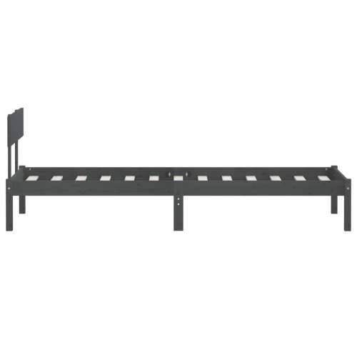 Okvir za krevet od borovine sivi 90 x 190 cm jednokrevetni - Siva 90 x 190 cm Cijena