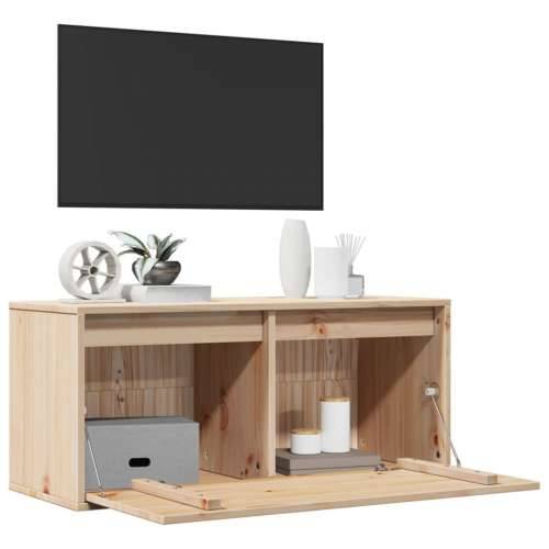 Zidni ormarić 80 x 30 x 35 cm od masivne borovine - Smeđa 1 Cijena