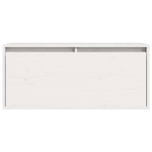 Zidni ormarić bijeli 80 x 30 x 35 cm od masivne borovine - Bijela 1 Cijena