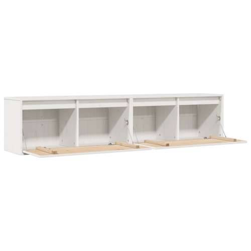 Zidni ormarići 2 kom bijeli 80 x 30 x 35 cm od masivne borovine - Bijela 2 1 Cijena