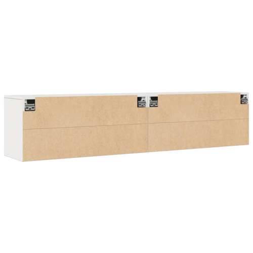 Zidni ormarići 2 kom bijeli 80 x 30 x 35 cm od masivne borovine - Bijela 2 1 Cijena