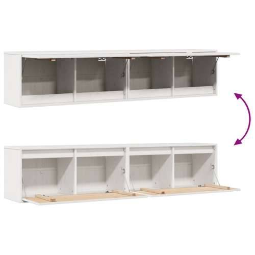 Zidni ormarići 2 kom bijeli 80 x 30 x 35 cm od masivne borovine - Bijela 2 1 Cijena