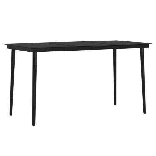 Vrtna garnitura - 7-dijelni vrtni blagovaonski set s jastucima smeđe-crni - Smeđa i crna Dužina stola 140 cm 6 Cijena