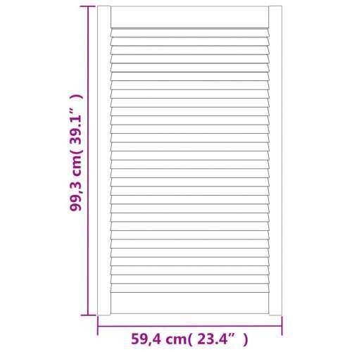 Vrata za ormarić rešetkasti dizajn 2 kom 99,3x59,4 cm borovina Cijena