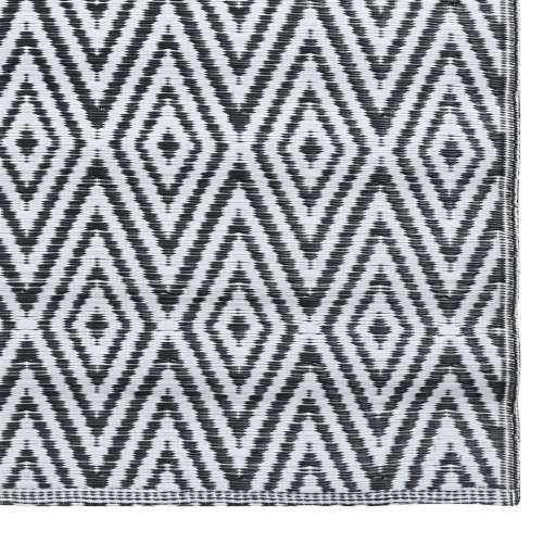 Vanjski tepih bijelo-crni 190 x 290 cm PP Cijena