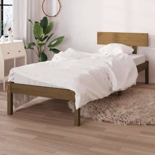 Okvir za krevet boja meda od borovine 90 x 190 cm mali - boja meda 90 x 190 cm Cijena