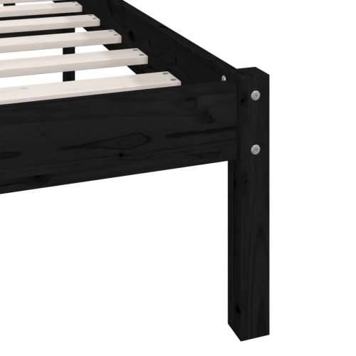 Okvir za krevet od borovine crni 90 x 190 cm jednokrevetni - Crna 90 x 190 cm Cijena