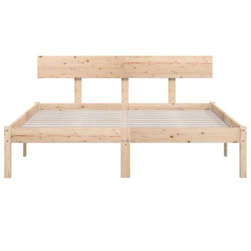Okvir za krevet od masivnog drva 120 x 190 cm mali bračni - Prirodna 120 x 190 cm Cijena