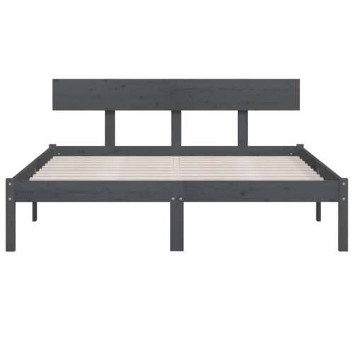 Okvir za krevet masivno drvo sivi 120 x 190 cm mali bračni - Siva 120 x 190 cm Cijena