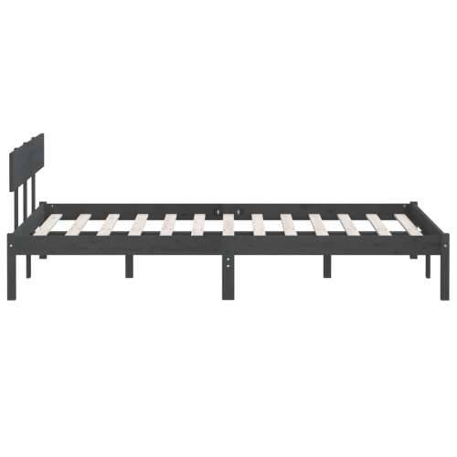 Okvir za krevet masivno drvo sivi 120 x 190 cm mali bračni - Siva 120 x 190 cm Cijena