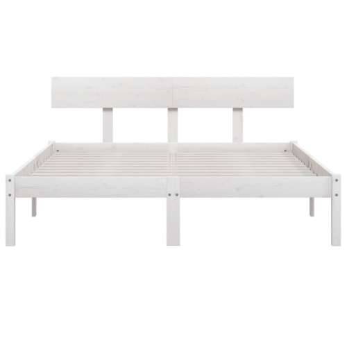 Okvir za krevet masivna borovina bijeli 135x190 cm bračni - Bijela 135 x 190 cm Cijena