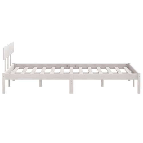 Okvir za krevet masivna borovina bijeli 135x190 cm bračni - Bijela 135 x 190 cm Cijena