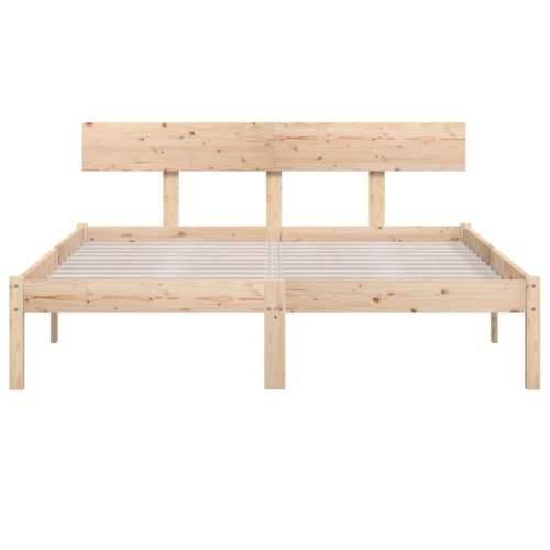 Okvir za krevet od masivne borovine 140 x 190 cm - Prirodna 140 x 190 cm Cijena