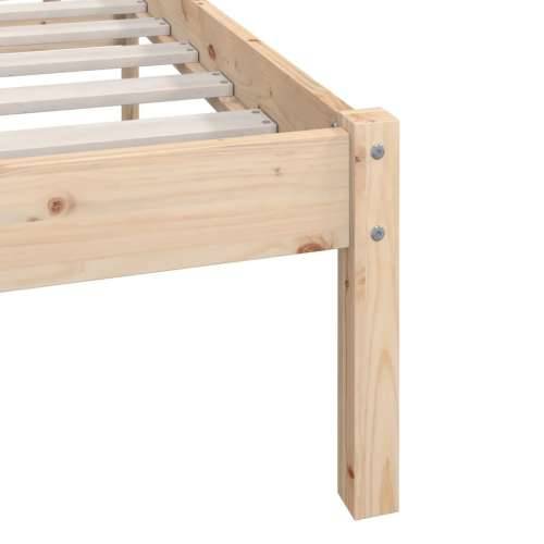 Okvir za krevet od masivne borovine 140 x 190 cm - Prirodna 140 x 190 cm Cijena