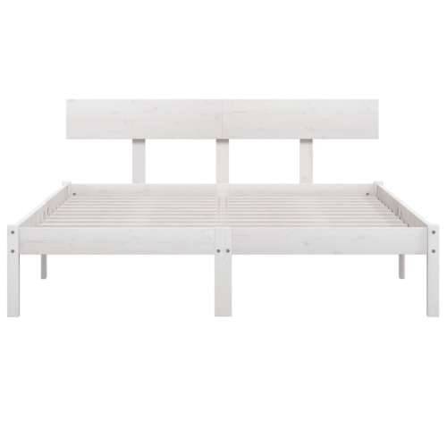 Okvir za krevet od masivne borovine bijeli 140 x 190 cm - Bijela 140 x 190 cm Cijena