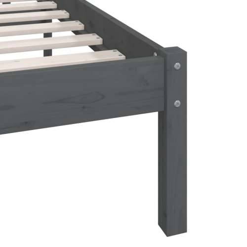 Okvir za krevet od masivne borovine sivi 140 x 190 cm - Siva 140 x 190 cm Cijena