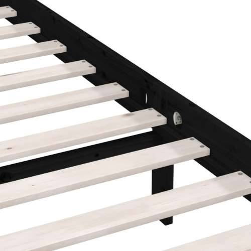 Okvir za krevet od masivne borovine crni 140 x 190 cm - Crna 140 x 190 cm Cijena