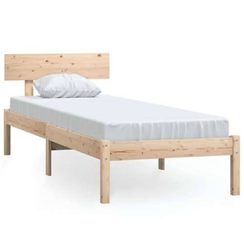 Okvir za krevet od masivne borovine 90 x 200 cm - Prirodna 90 x 200 cm Cijena