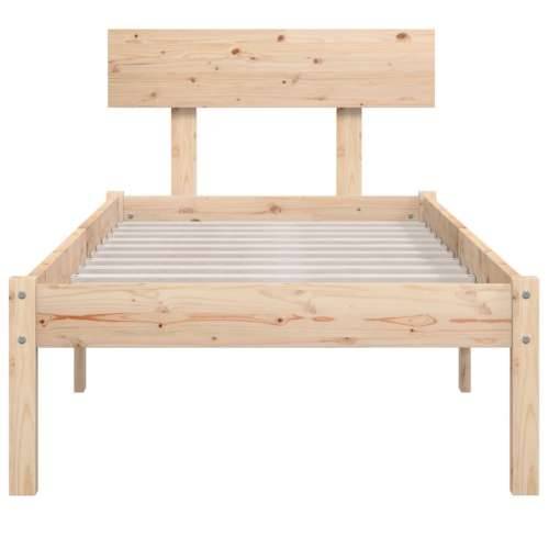 Okvir za krevet od masivne borovine 90 x 200 cm - Prirodna 90 x 200 cm Cijena