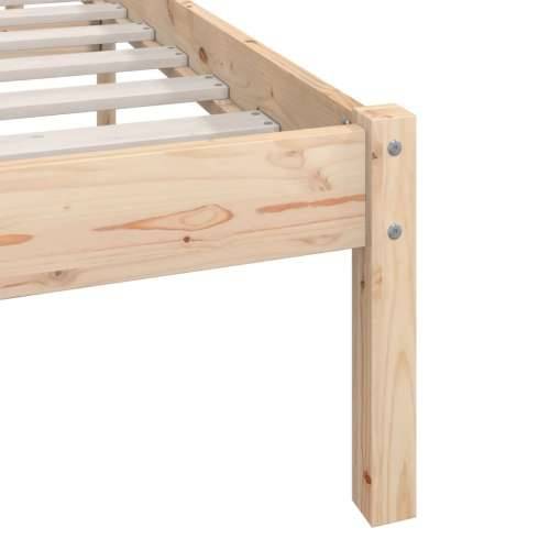 Okvir za krevet od masivne borovine 90 x 200 cm - Prirodna 90 x 200 cm Cijena