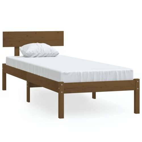 Okvir za krevet od masivne borovine smeđa boja meda 90 x 200 cm Cijena