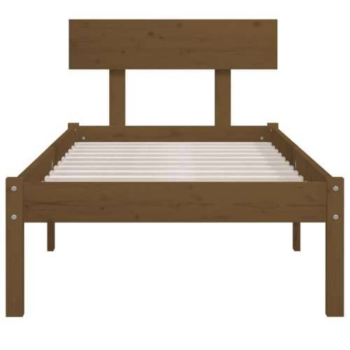 Okvir za krevet od masivne borovine smeđa boja meda 90 x 200 cm Cijena
