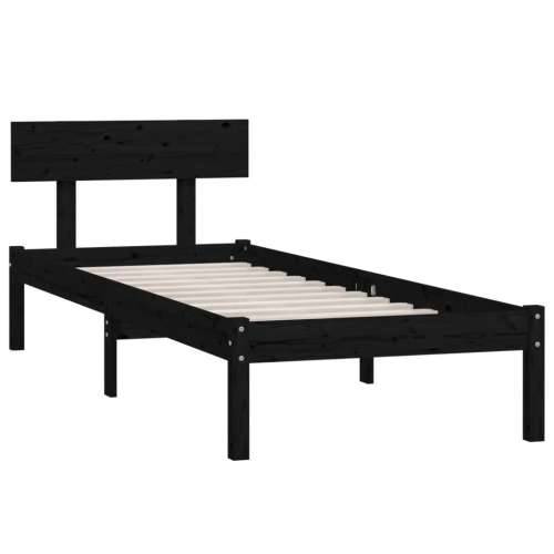Okvir za krevet od masivne borovine crni 90 x 200 cm Crna 90 x 200 cm Cijena