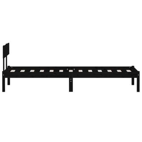Okvir za krevet od masivne borovine crni 90 x 200 cm Crna 90 x 200 cm Cijena