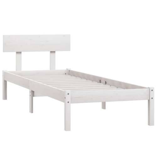 Okvir za krevet od masivne borovine bijeli 100 x 200 cm - Bijela 100 x 200 cm Cijena