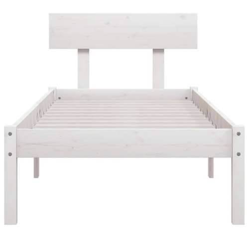 Okvir za krevet od masivne borovine bijeli 100 x 200 cm - Bijela 100 x 200 cm Cijena