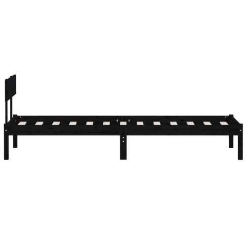Okvir za krevet od masivne borovine crni 100 x 200 cm - Crna 100 x 200 cm Cijena