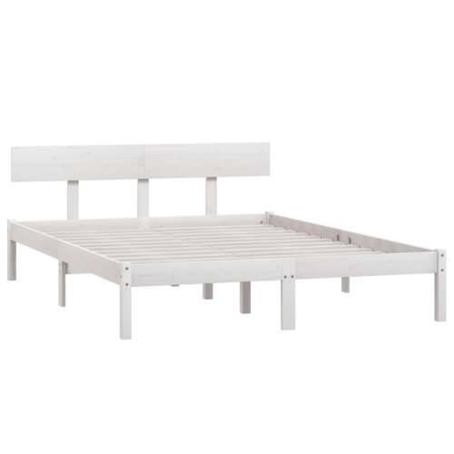 Okvir za krevet od masivne borovine bijeli 120 x 200 cm - Bijela 120 x 200 cm Cijena