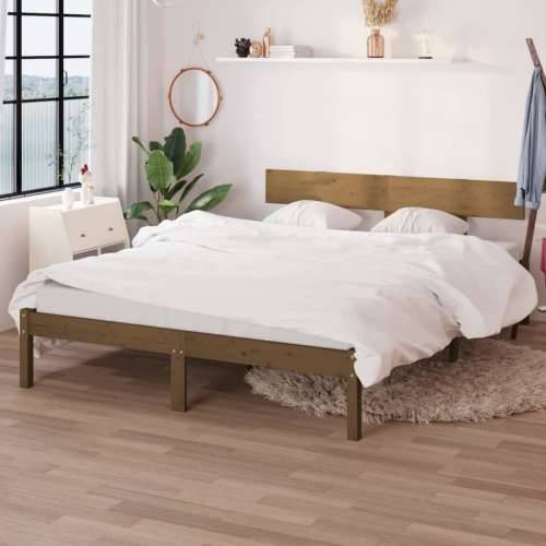 Okvir za krevet od masivne borovine boja meda 120 x 200 cm - boja meda 120 x 200 cm Cijena
