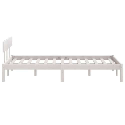 Okvir za krevet od masivne borovine bijeli 140 x 200 cm - Bijela 140 x 200 cm Cijena