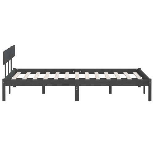 Okvir za krevet od masivne borovine sivi 140 x 200 cm - Siva 140 x 200 cm Cijena