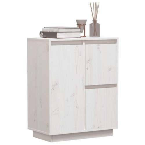 Komoda bijela 60 x 34 x 75 cm od masivne borovine - Bijela 1 Cijena
