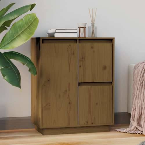 Komoda smeđa boja meda 60 x 34 x 75 cm od masivne borovine - boja meda 1 Cijena