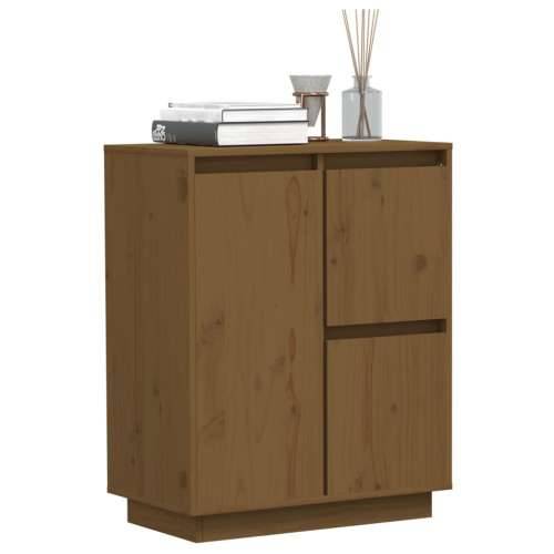 Komoda smeđa boja meda 60 x 34 x 75 cm od masivne borovine - boja meda 1 Cijena