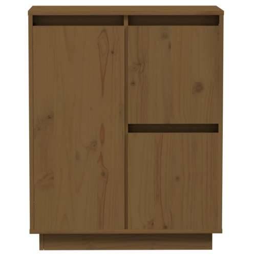 Komoda smeđa boja meda 60 x 34 x 75 cm od masivne borovine - boja meda 1 Cijena
