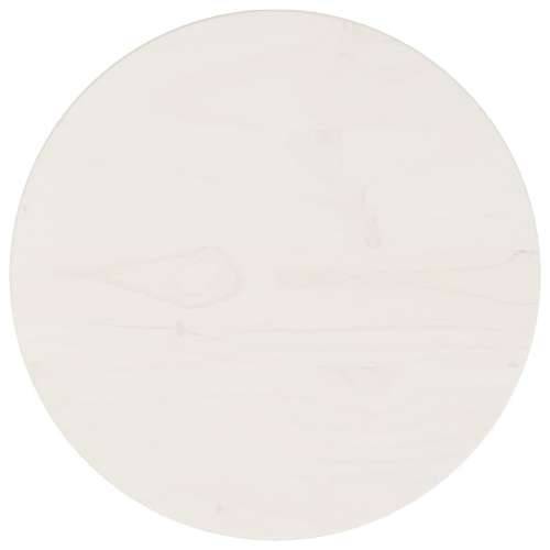 Ploča za stol bijela Ø 30 x 2,5 cm od masivne borovine