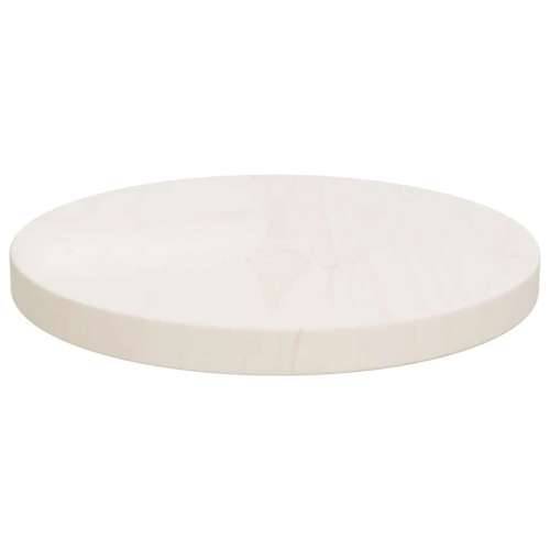 Ploča za stol bijela Ø 30 x 2,5 cm od masivne borovine - Bijela Ø 30 x 2.5 cm 1 Cijena