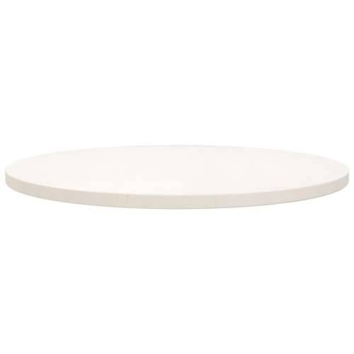 Ploča za stol bijela Ø 70 x 2,5 cm od masivne borovine Cijena