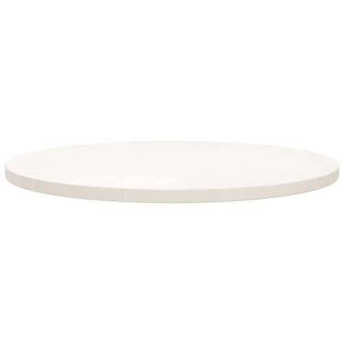 Ploča za stol bijela Ø 70 x 2,5 cm od masivne borovine - Bijela Ø 70 x 2.5 cm 1 Cijena
